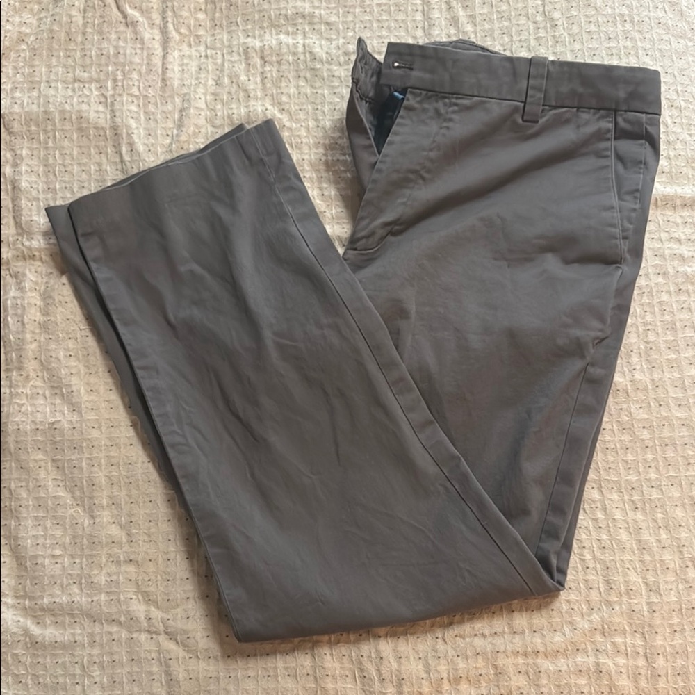 Gray Chinos Cotton Blend Regular Fit
